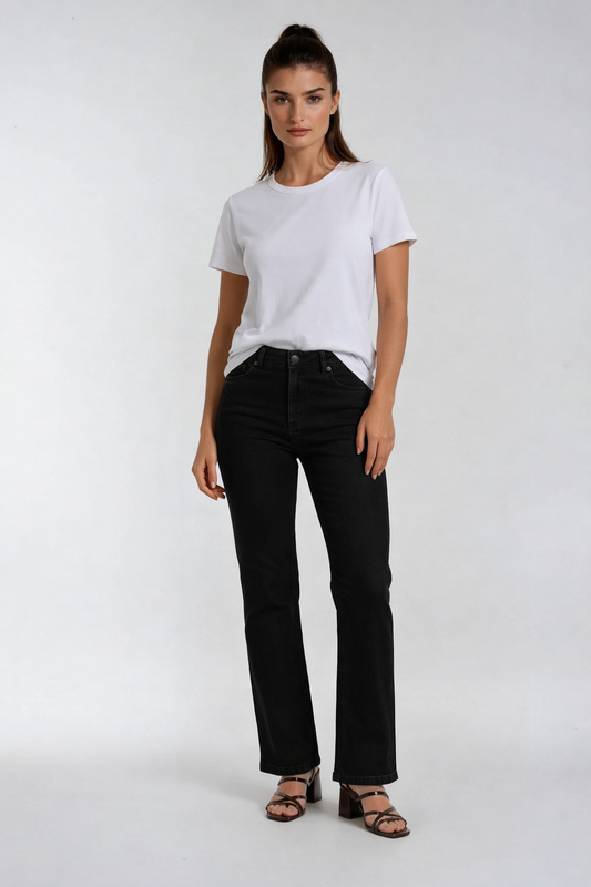 Carreli Premium Straight Leg Jeans Black PR-140-NSM