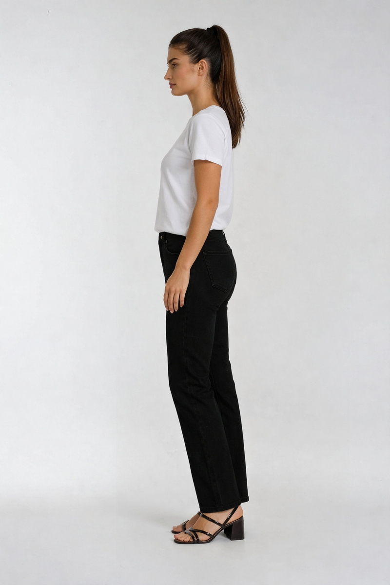 Carreli Premium Straight Leg Jeans Black PR-140-NSM