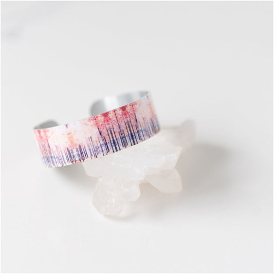 Giftologie Fall Forest Small Cuff "One day at a time."