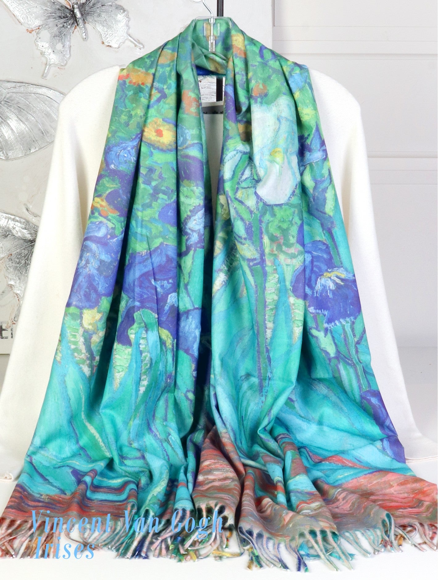 Cherie Bliss Van Gogh Irises Oil Painting Double Sided Printed Scarf SF202506