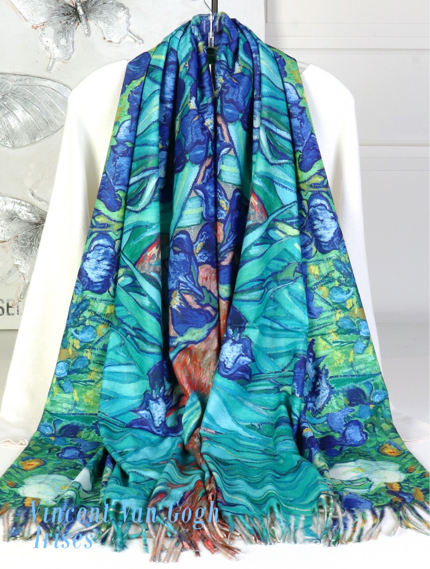 Cherie Bliss Van Gogh Irises Oil Painting Double Sided Printed Scarf SF202506