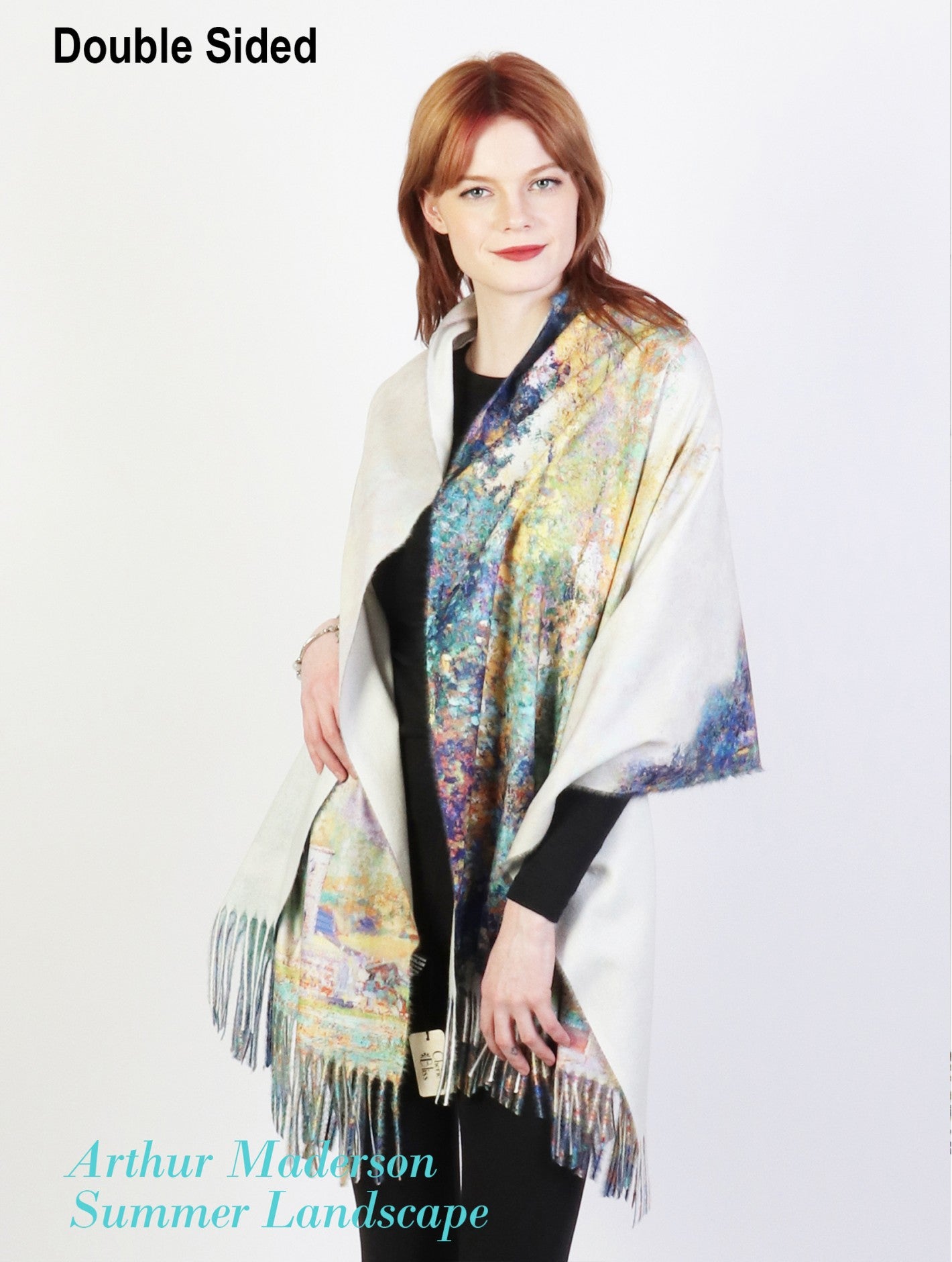 Cherie Bliss Monet Oil Painting Double Sided Printed Scarf SF202518