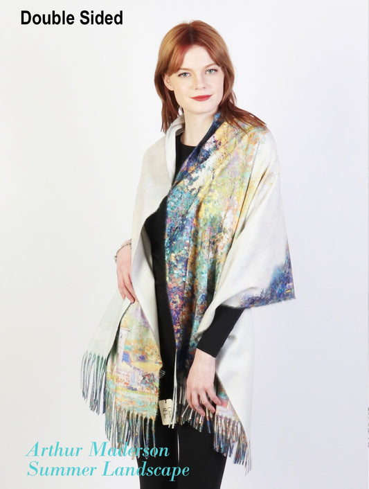 Cherie Bliss Monet Oil Painting Double Sided Printed Scarf SF202518