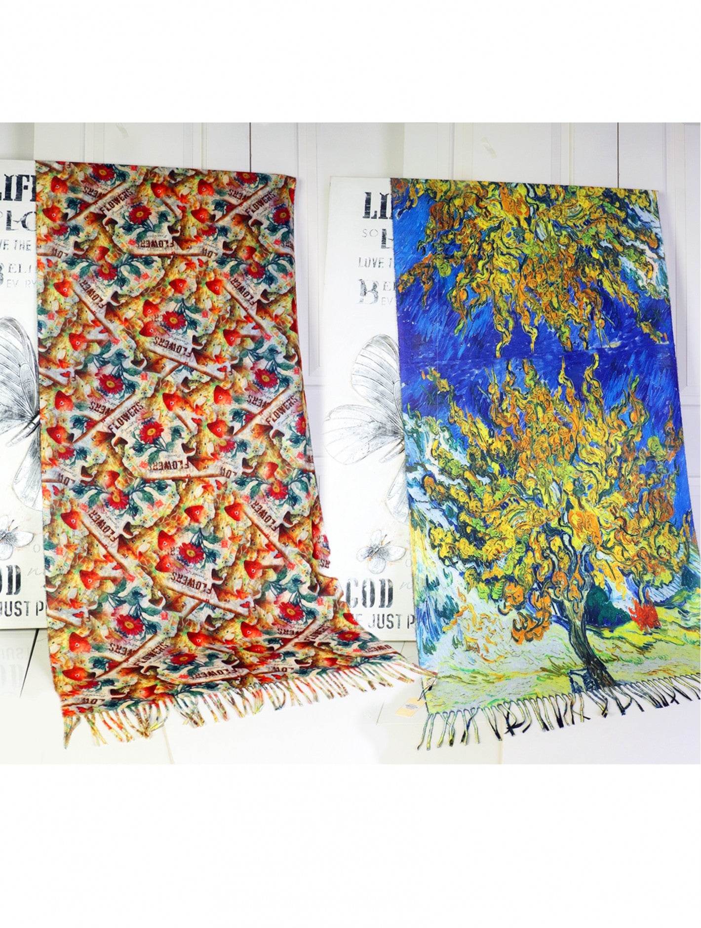 Cherie Bliss Van Gogh The Field Oil Painting Double Sided Printed Scarf SF202525