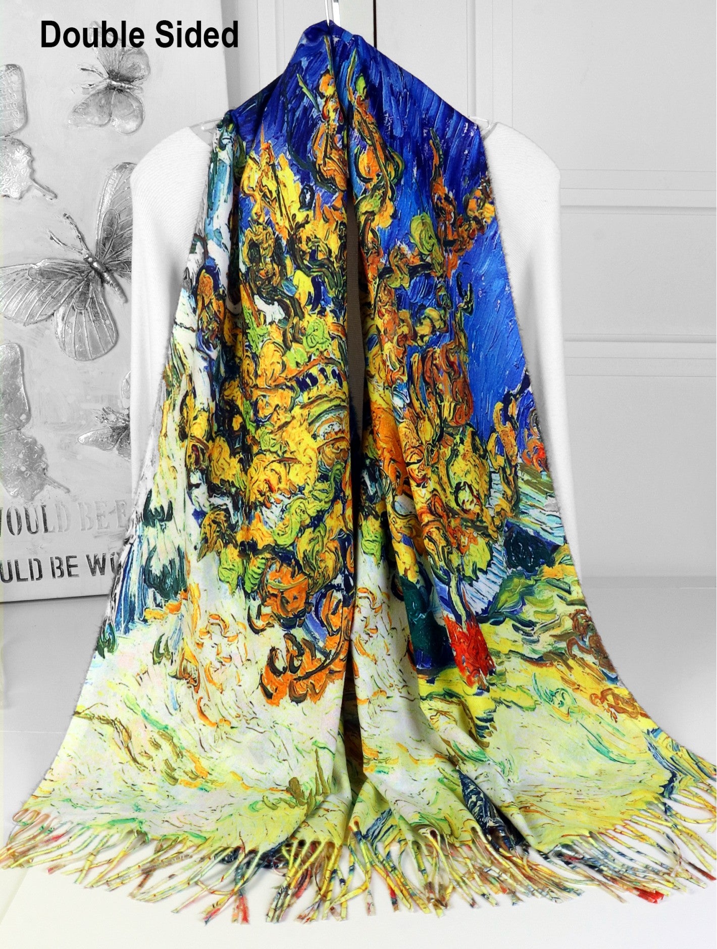 Cherie Bliss Van Gogh The Field Oil Painting Double Sided Printed Scarf SF202525