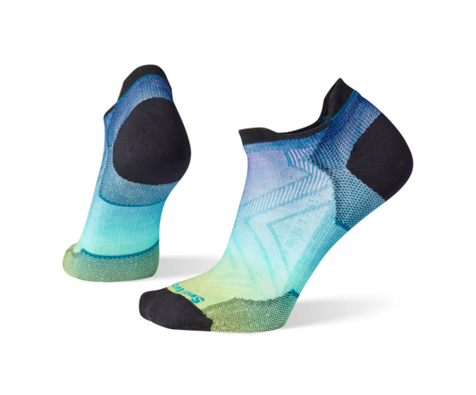 Smartwool Run Zero Cushion Ombre Print Low Ankle Socks Lt. Blue SW0016708101
