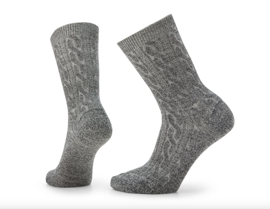Smartwool Everyday Cable Unisex Crew Socks Medium Grey SW0018300521