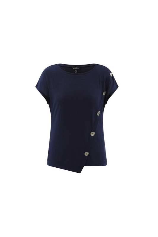 Marble Asymmetrical Top Navy 7845-103