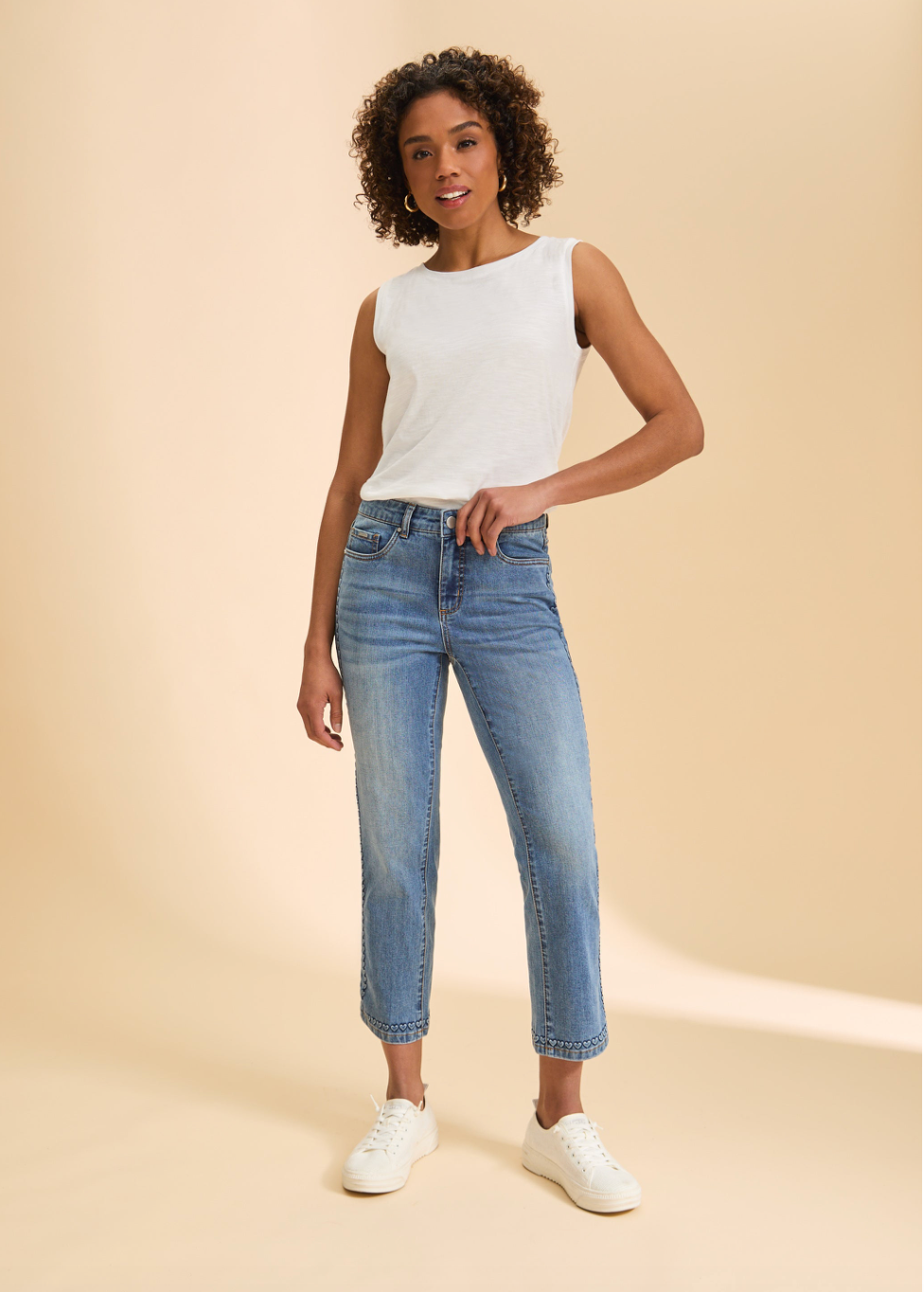 FDJ Olivia Straight Crop Denim Medium Wash 2922779