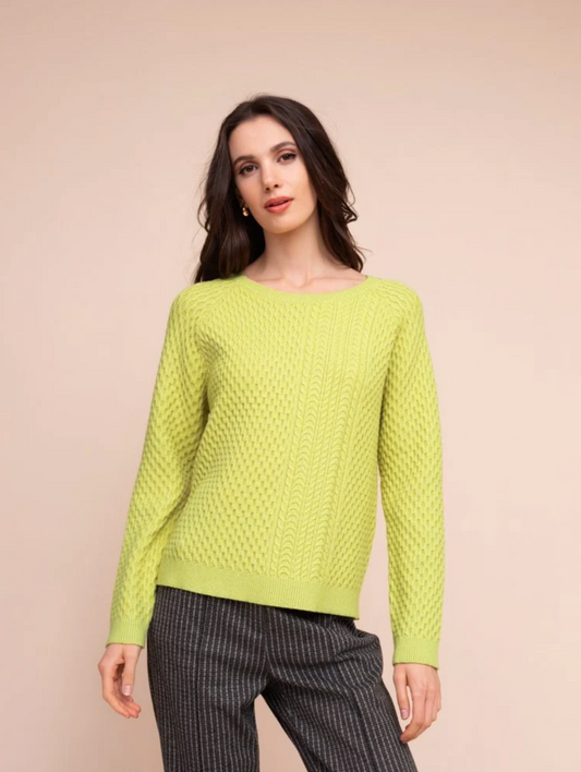 Alison Sheri Relaxed Fit Knitted Sweater Lime A48010