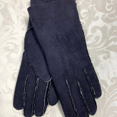 Albee Sheepskin Shearling Gloves Navy