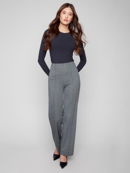 Charlie B Twill Ponti di Roma Pull On Pants Black C5695-381C-001