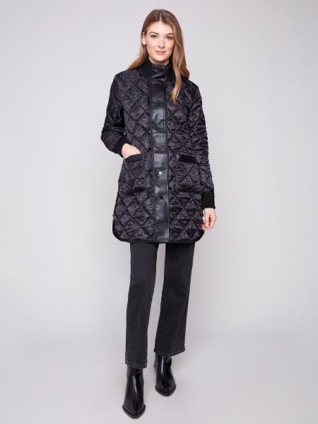 Charlie B Reversible Puffer Jacket Black C6313RP-135B-P001
