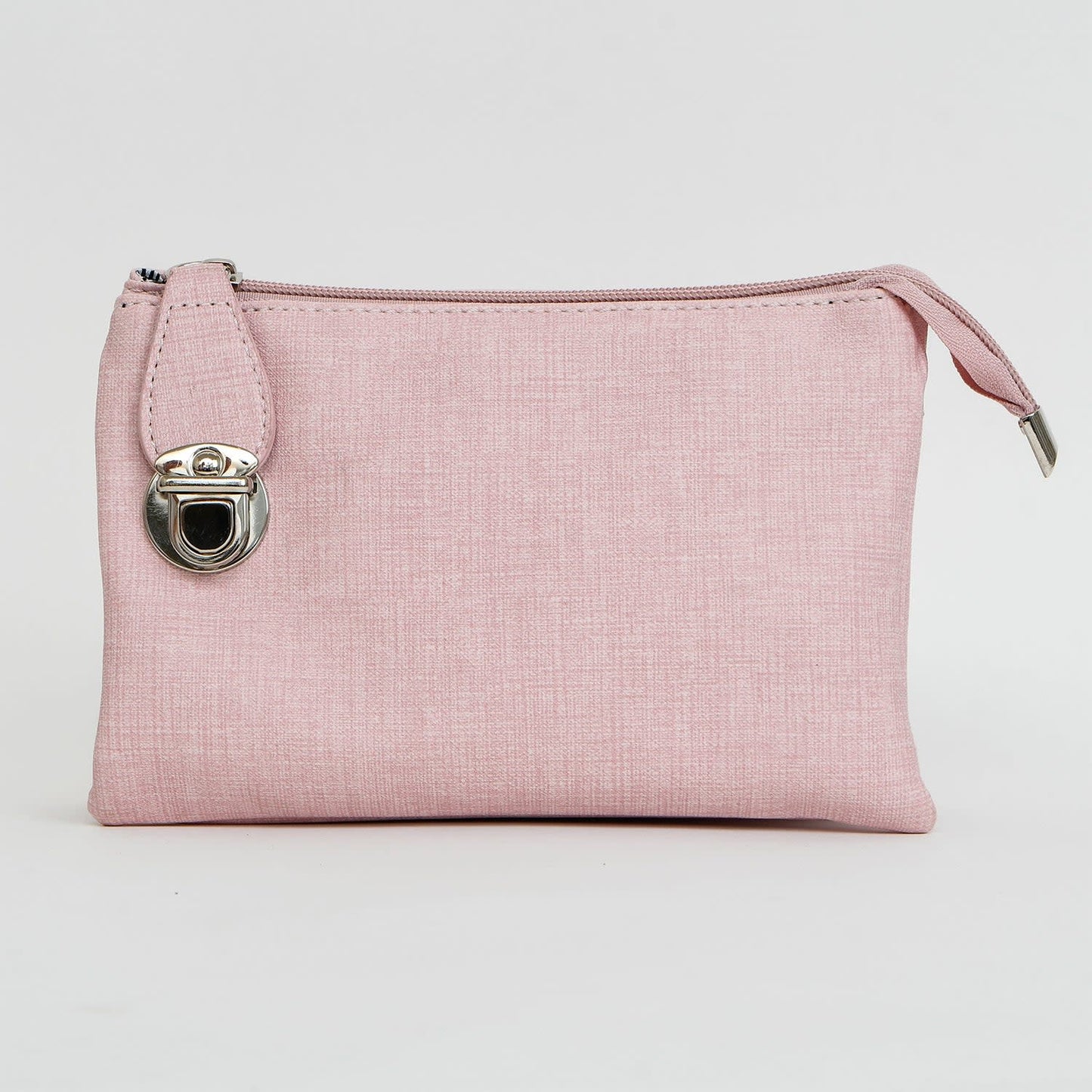 Caracol XBody Linen Vegan Leather Bag Multi Pocket Pink 7012-PNK-L