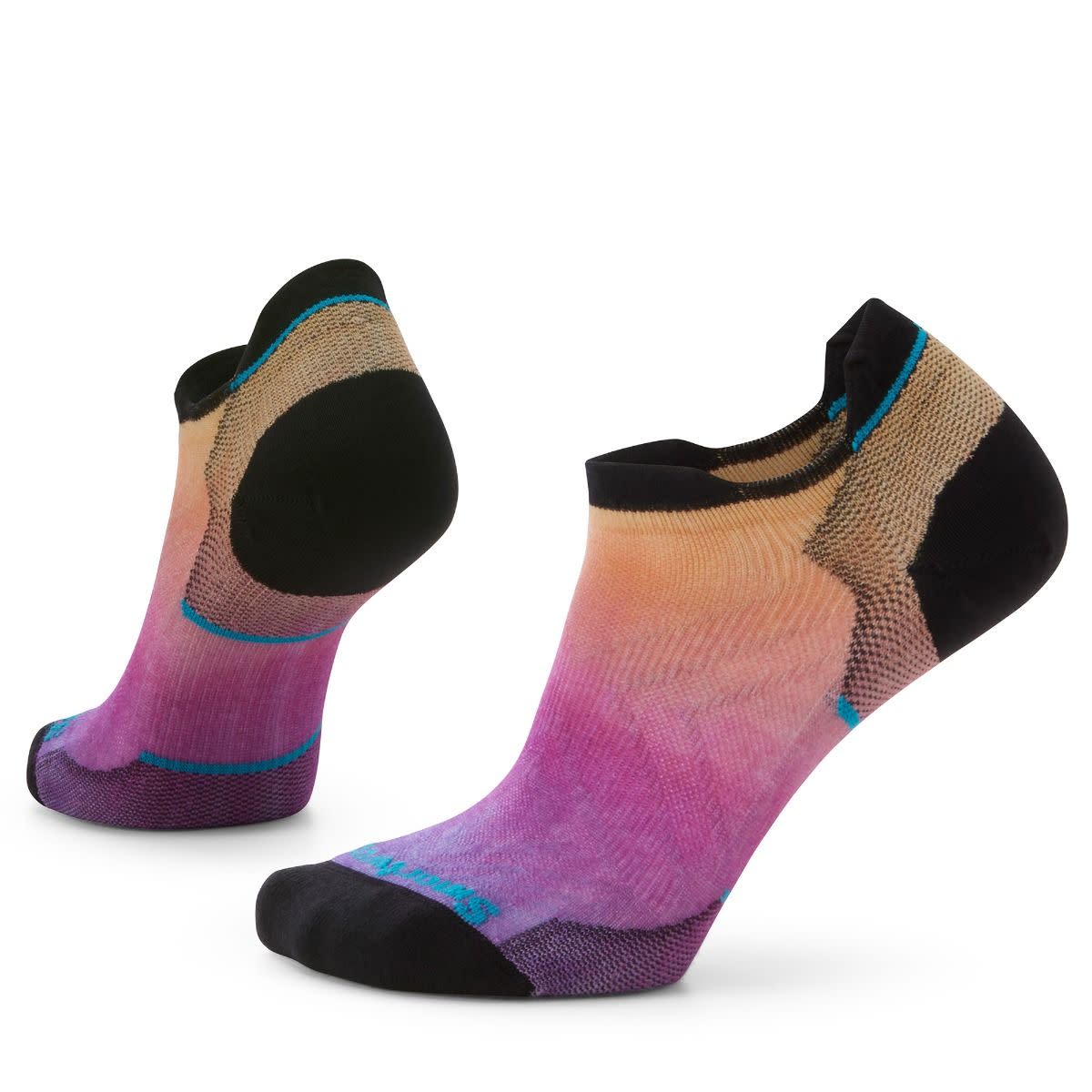Smartwool Run Zero Cushion Ombre Print Low Ankle Socks Tandoori Orange SW001670823