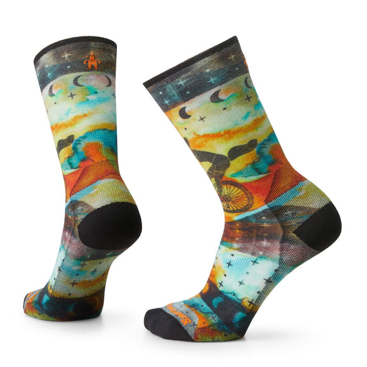 Smartwool Bike Zero Cushion Celestial Print Crew Socks SW0019721501