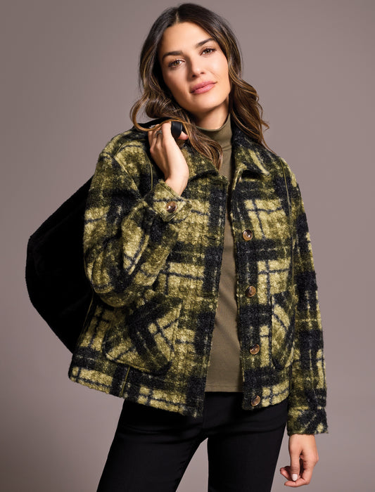 Tribal L/S Button Front Jacket w/Lining  Ivy 23700-8350-3266