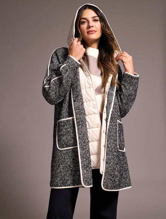 Tribal L/S w/Fooler Hood Coat Charcoal 23310-8325-0367