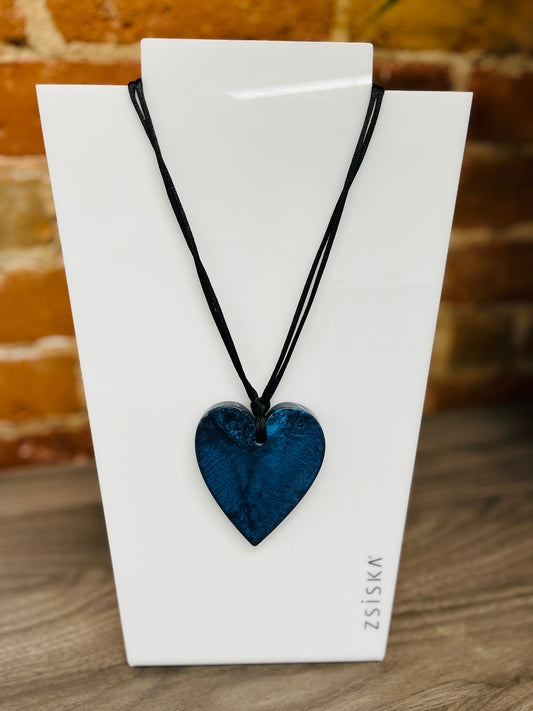 Zsiska Large Heart Pendant Blue 50602039174Q00