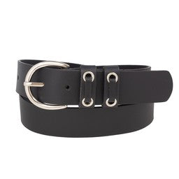 Silver Jeans Co. Leather Belt Black Double Loop 523