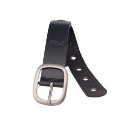 Silver Jeans Co. Leather Belt Black w/ Grommets 526