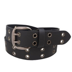 Silver Jeans Co. Leather Belt Black Double Grommet 527
