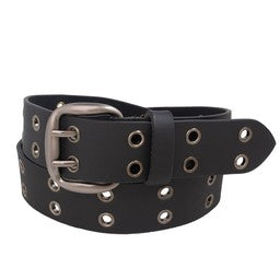 Silver Jeans Co. Leather Belt Black Double Grommet 527