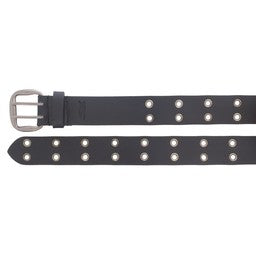 Silver Jeans Co. Leather Belt Black Double Grommet 527