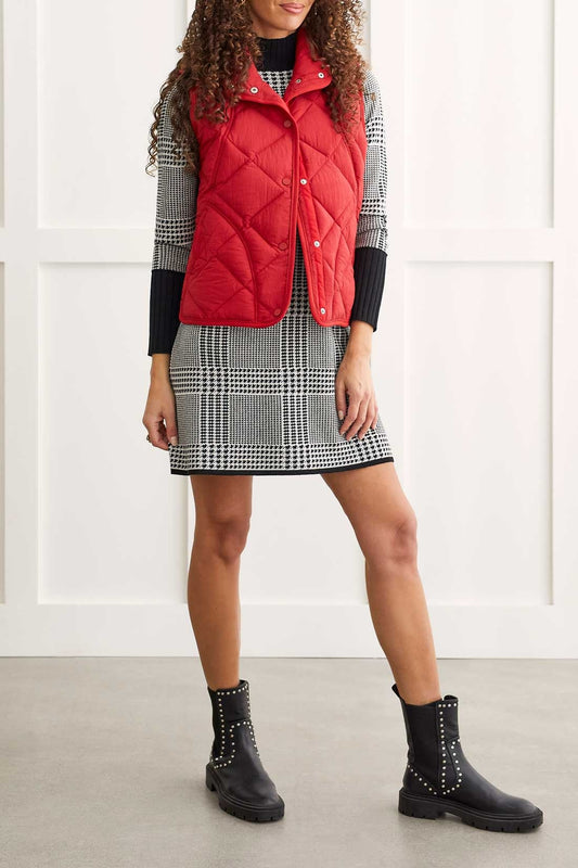 Tribal Puffer Vest Earth Red  14990-3823-2430