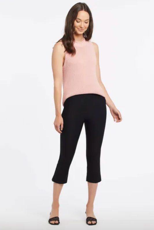 Tribal Flatten It Pull-On Capri w/Side Slit Black 48250-2485-0002